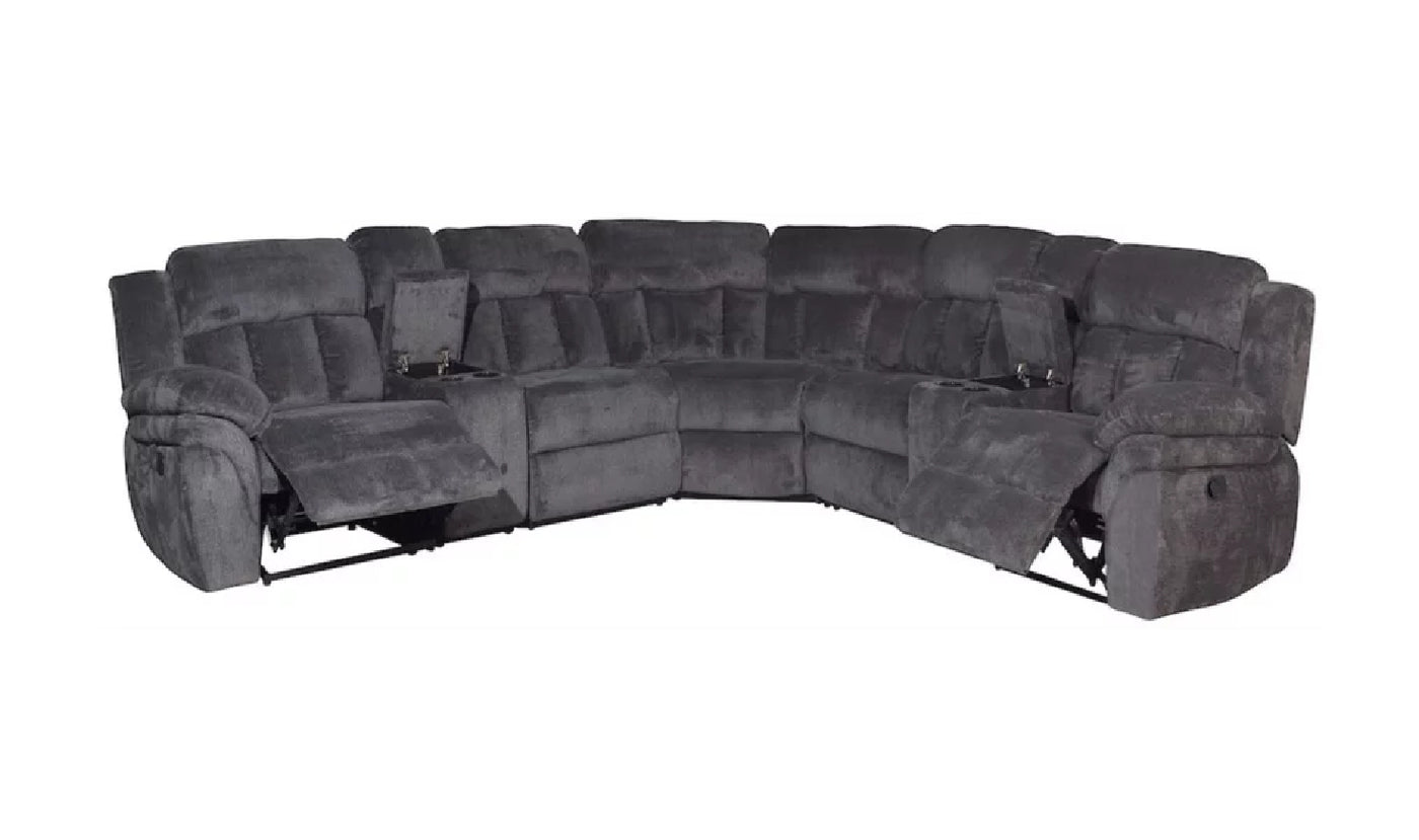 Mccobb Recliner Sectional Sofa-Sectional Sofas-Leahyco