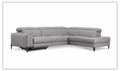 Benjamin L-shaped Leather Sectional Recliner Chaise