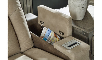 Next Gen Power Reclining Loveseat with Console - Sand