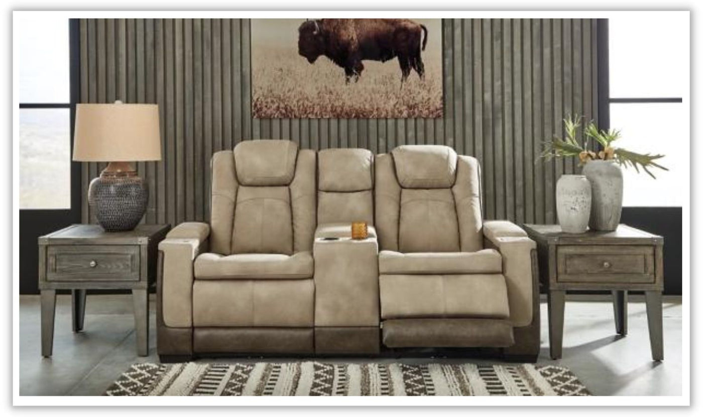 Next Gen Power Reclining Loveseat with Console - Sand