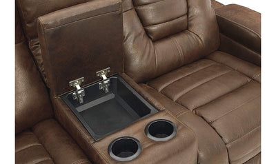 Owner's Box Power-Reclining Loveseat with Adjustable Headrest