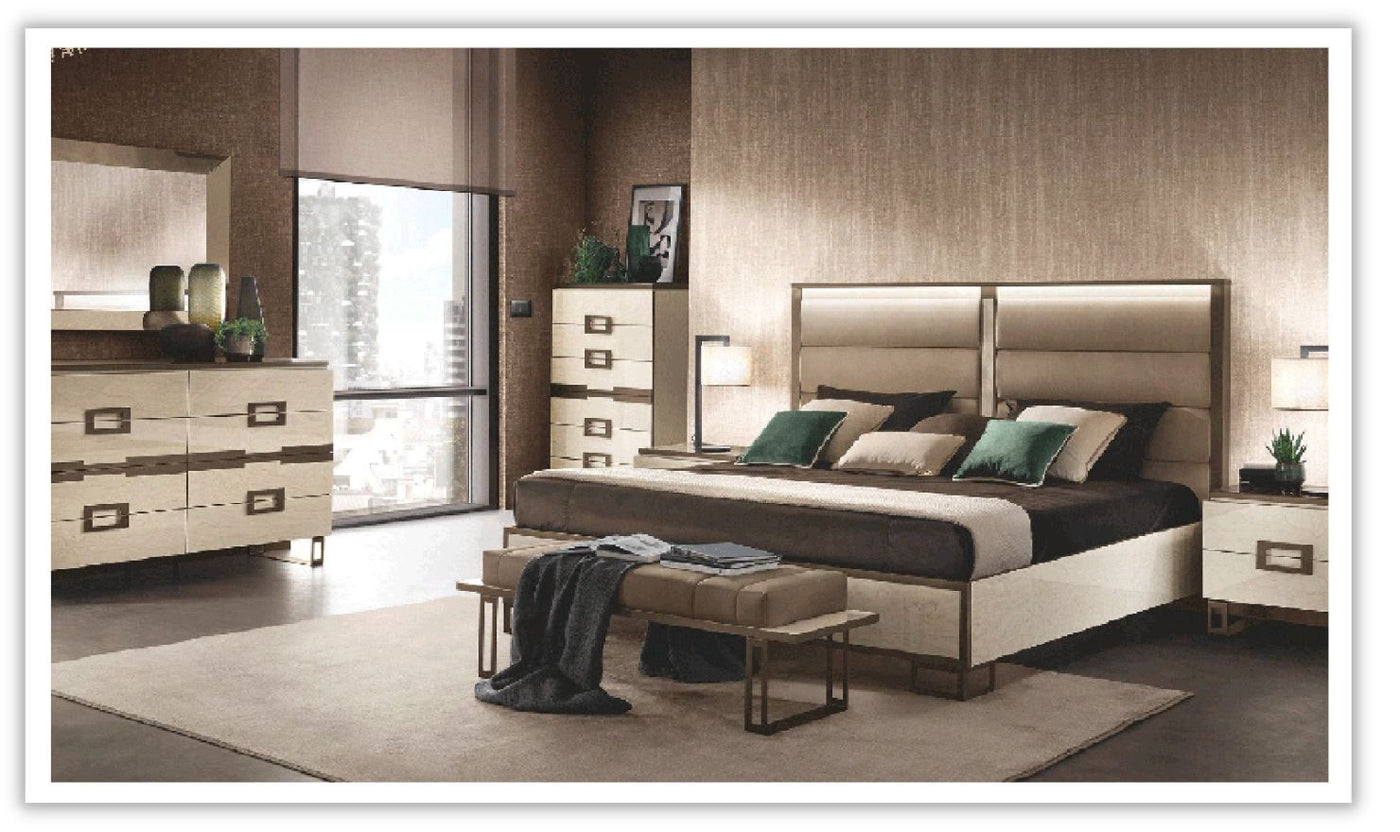 Poesia Rectangle Wooden Bed with Storage