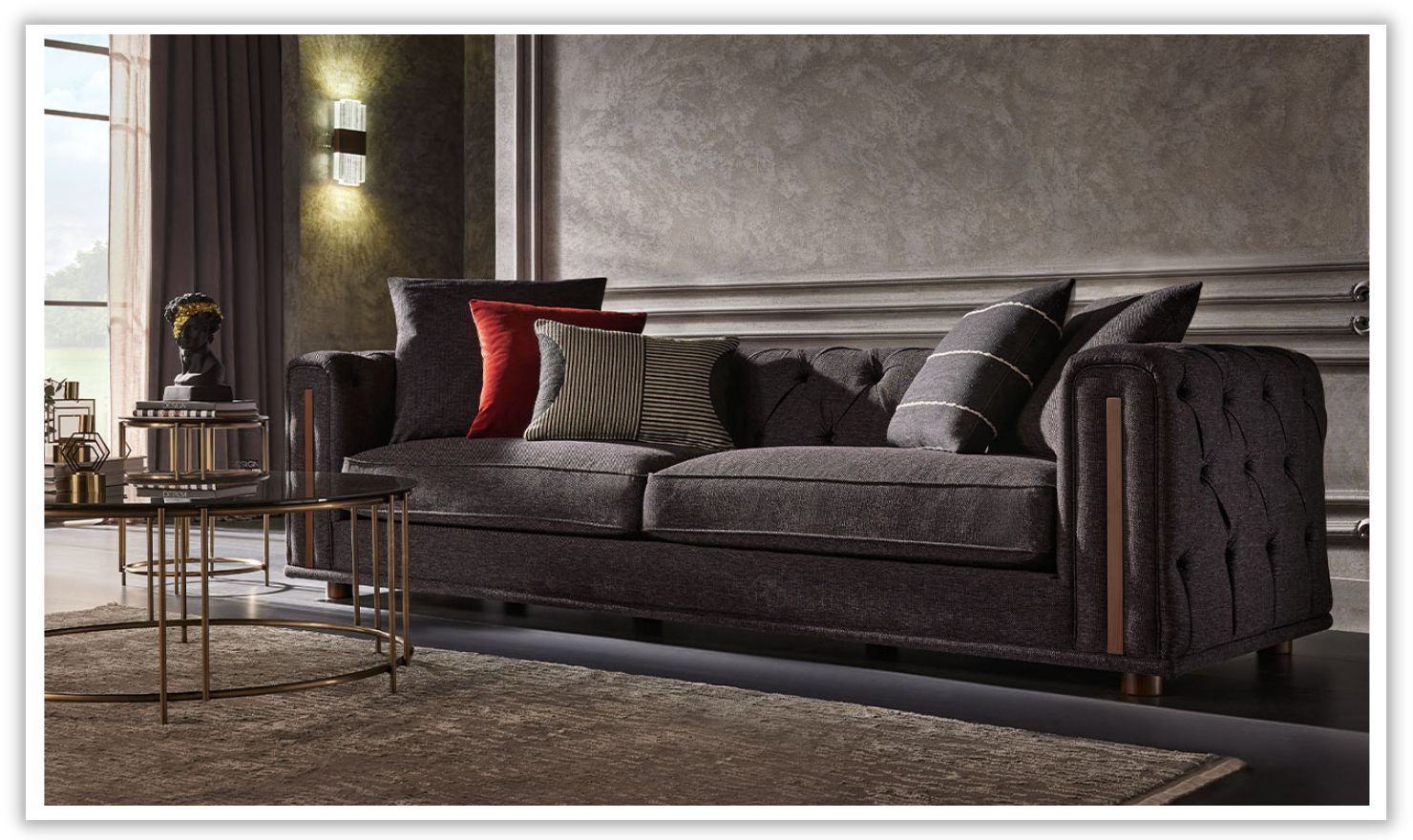 Buy Sirona Sofa with Tufted Back at Leahyco