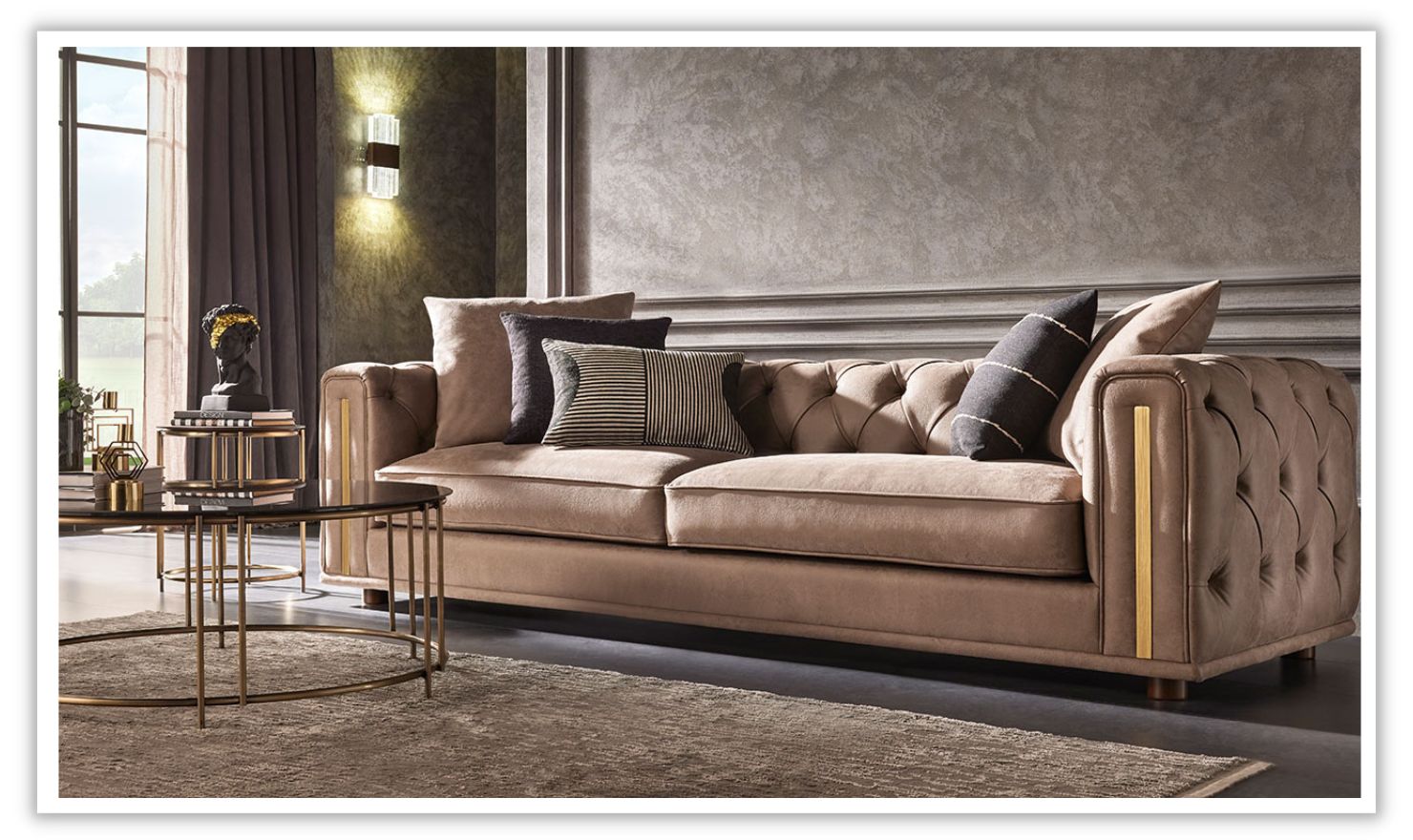 Buy Sirona Sofa with Tufted Back at Leahyco