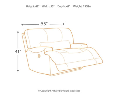 McCaskill Wide Seat Power Recliner-Recliner Chairs-Leahyco