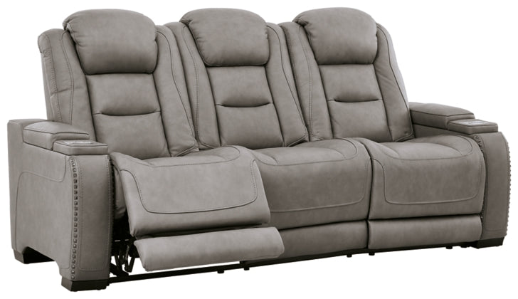 The Man-Den Power-Reclining Sofa with Adjustable Headrest-Sofas-Leahyco