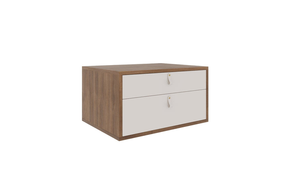 Lucia nightstand in walnut.