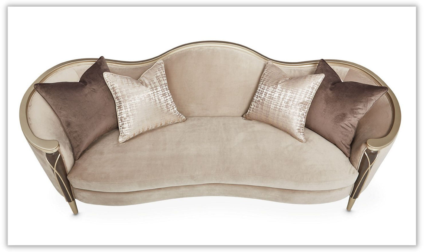 Villa Fabric Sofa with Curvy Arms