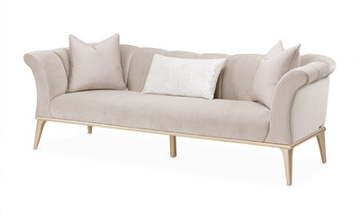 Yvette 3 Seater Fabric Sofa with Rolled Arms