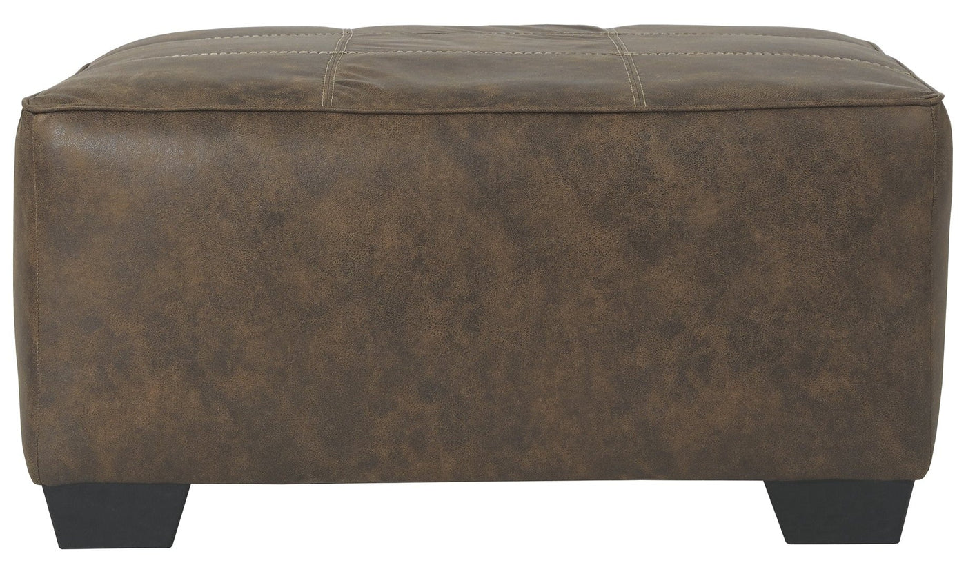 Abalone Oversized Accent Ottoman - Chocolate-Ottomans-Leahyco