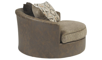 Abalone Oversized Swivel Accent Chair-Swivel Chairs-Leahyco