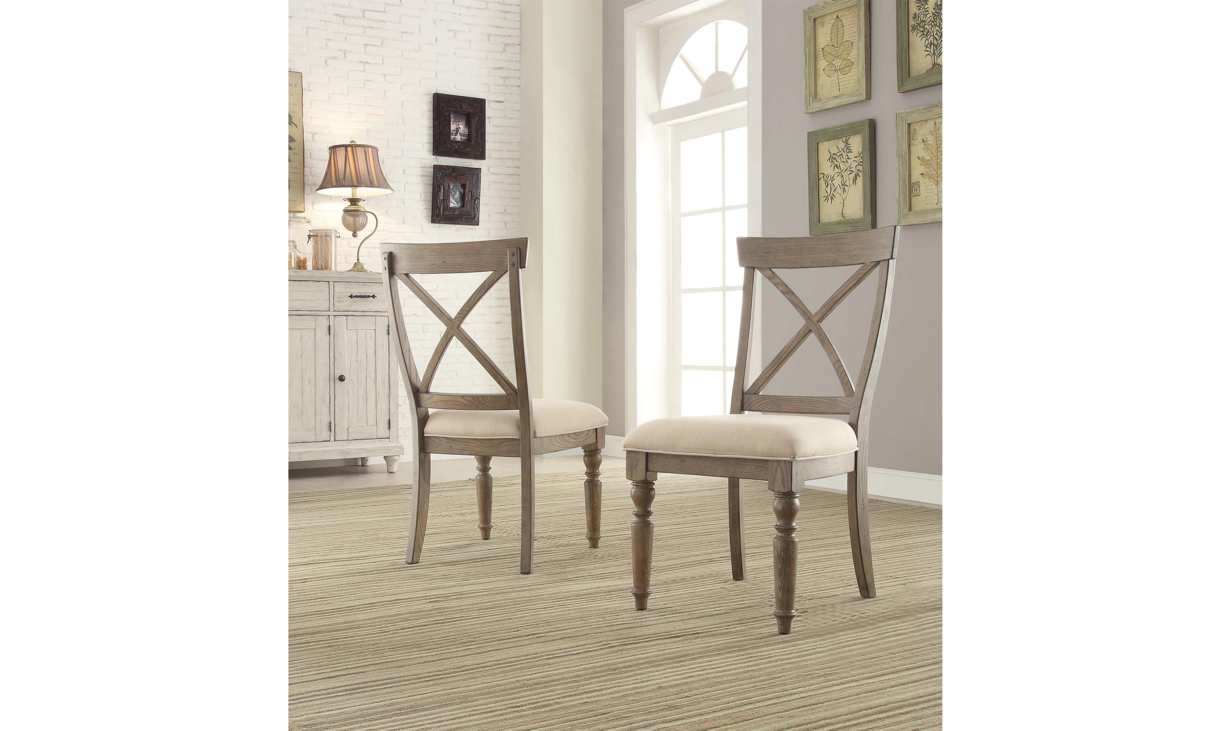 Aberdeen X-back Uph Side Chair 2in-Dining Side Chairs-Leahyco