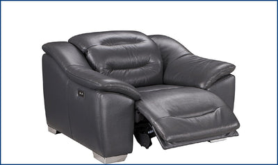 Abram Leather Power Reclining Chair with Adjustable Headrest