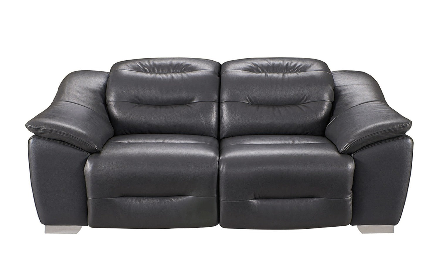  Abram Leather Power Recliner Loveseat with Pillow-Top Arms