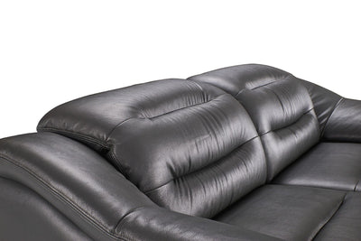  Abram Leather Power Recliner Loveseat with Pillow-Top Arms