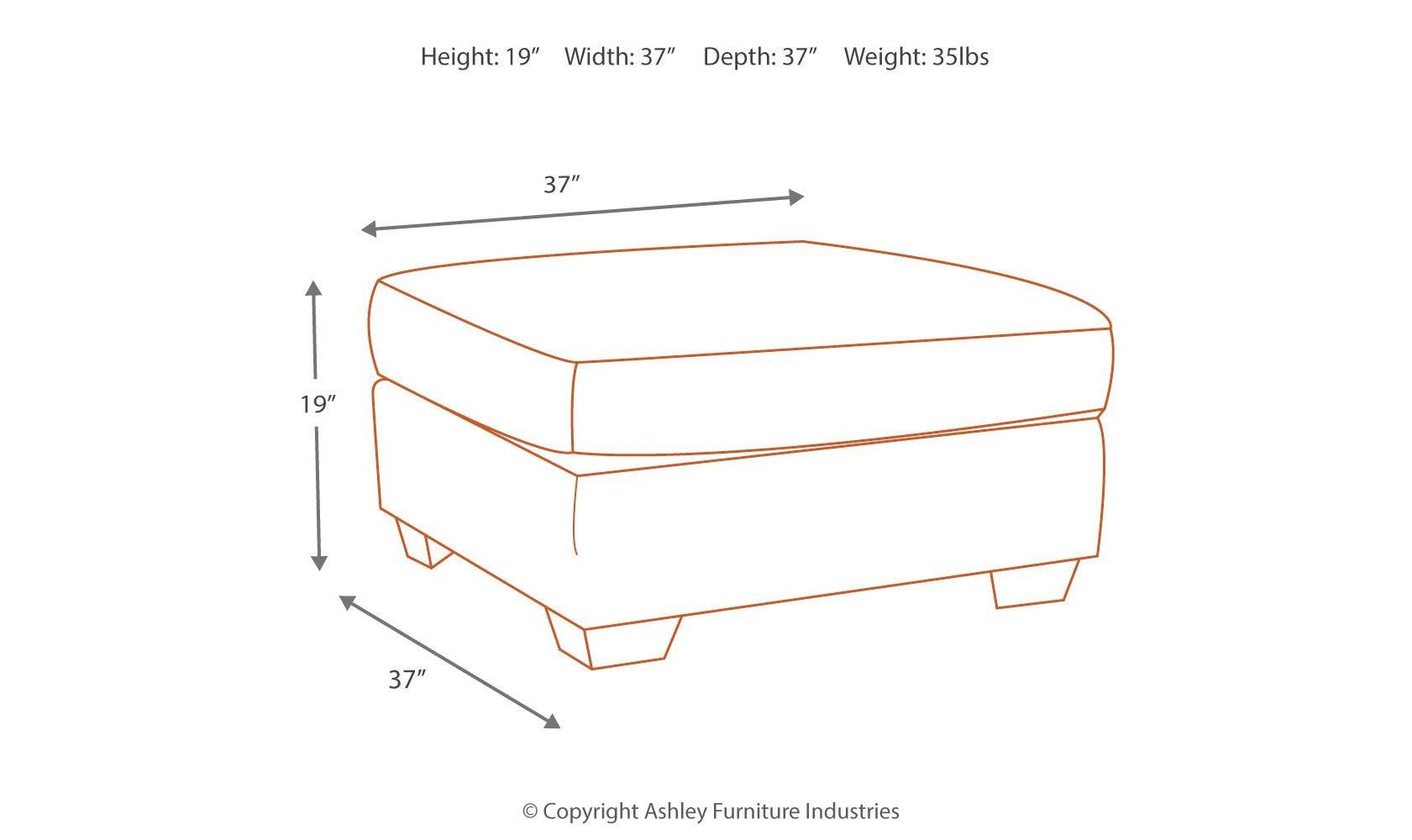 Accrington Oversized Accent Ottoman-Ottomans-Leahyco