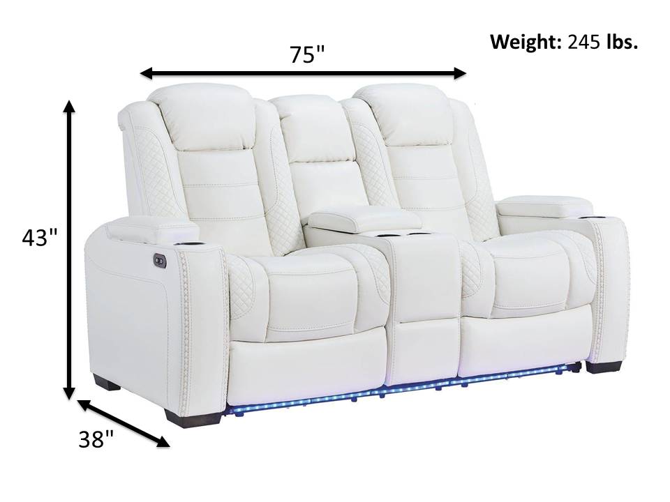 Adonia Power Reclining Loveseat-Loveseats-Leahyco