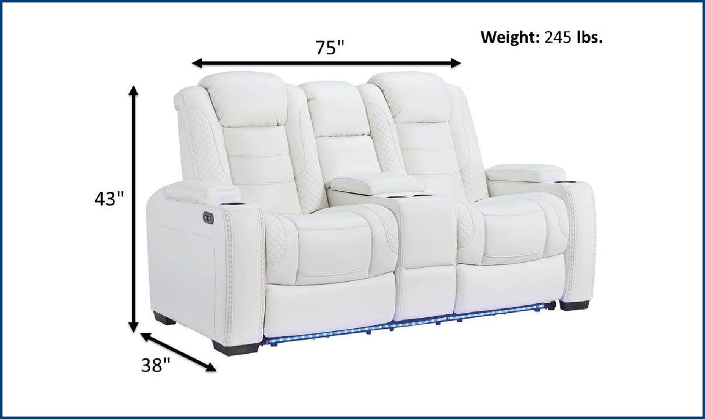 Adonia Power Reclining Set-Living Room Sets-Leahyco