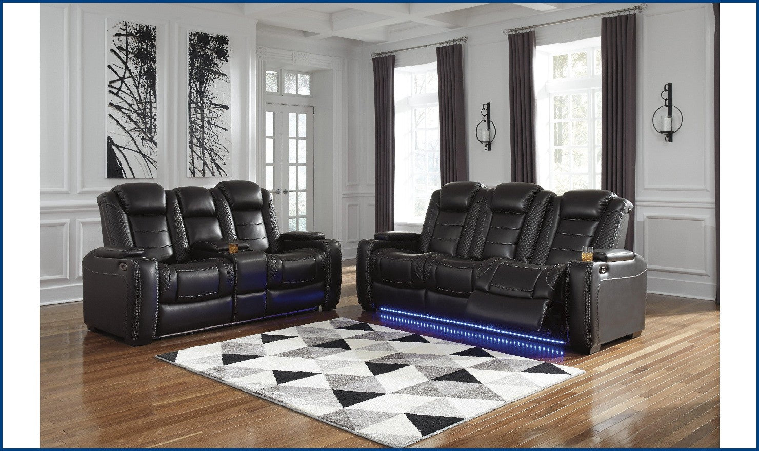 Adonia Power Reclining Set-Living Room Sets-Leahyco