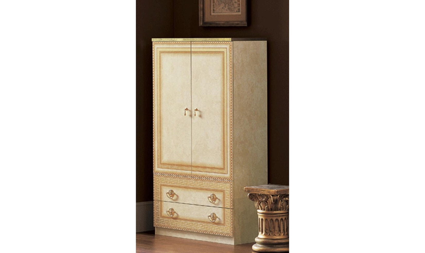 Aida Ivory 2 Door Wardrobe Set-Wardrobes-Leahyco