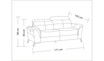 Alden Power Reclining Loveseat-Loveseats-Leahyco