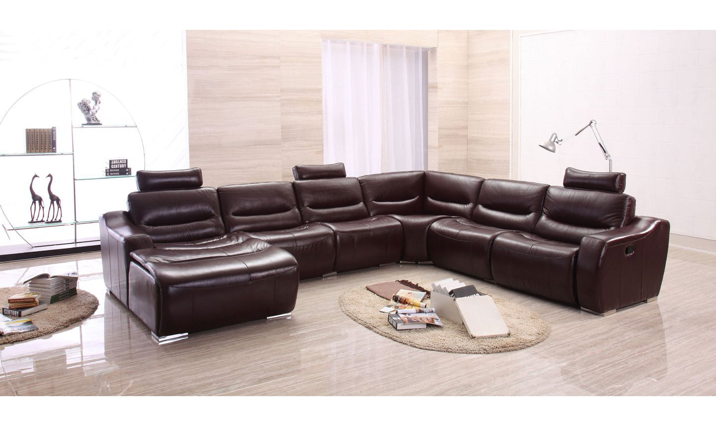 Alonzo Sectional with Recliner-Sectional Sofas-Leahyco