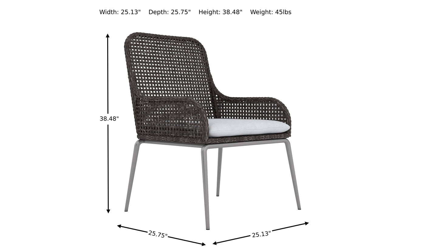 Antilles Wicker Arm Chair-Outdoor Chairs-Leahyco