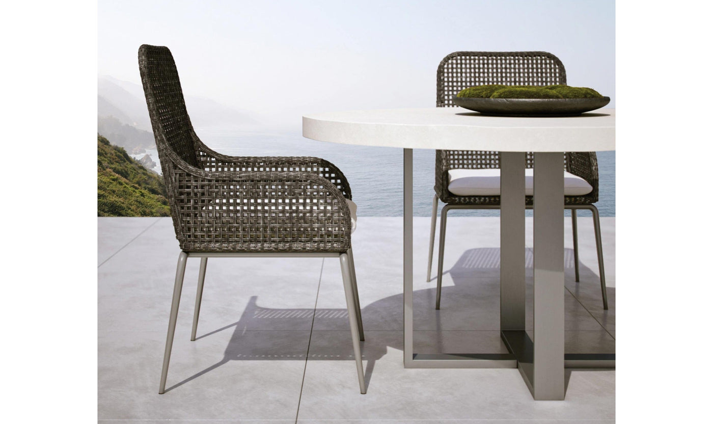 Antilles Wicker Arm Chair-Outdoor Chairs-Leahyco