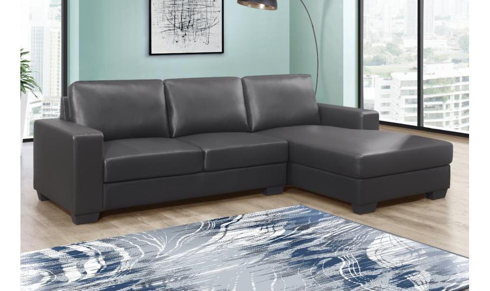 Aqa Black Sectional-Sectional Sofas-Leahyco