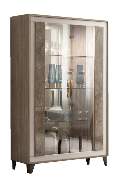 Casa Milano 2-Door Glass Cabinet-Cabinet-Leahyco