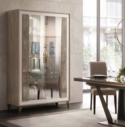 Casa Milano 2-Door Glass Cabinet-Cabinet-Leahyco