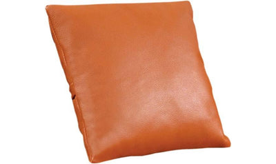 Arrow Modern L-shaped Leather Sectional in Orange