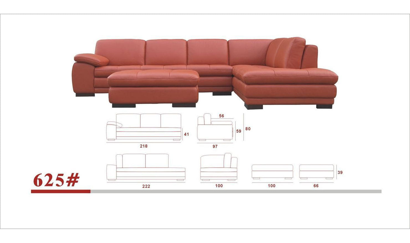 Ava Italian Leather Sectional Sofa-Sectional Sofas-Leahyco