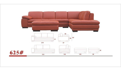 Ava Italian Leather Sectional Sofa-Sectional Sofas-Leahyco