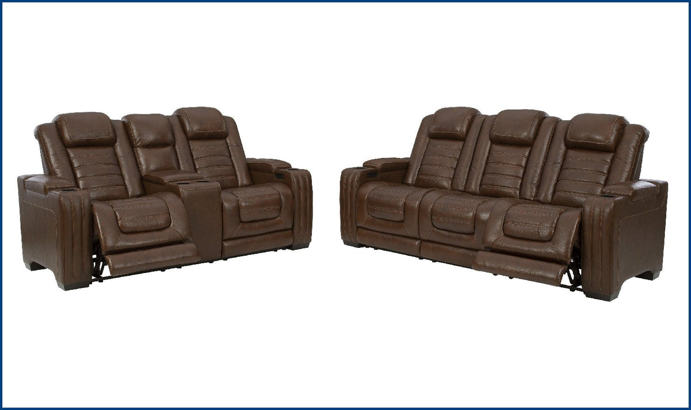 Backtrack Power Reclining Set-Living Room Sets-Leahyco