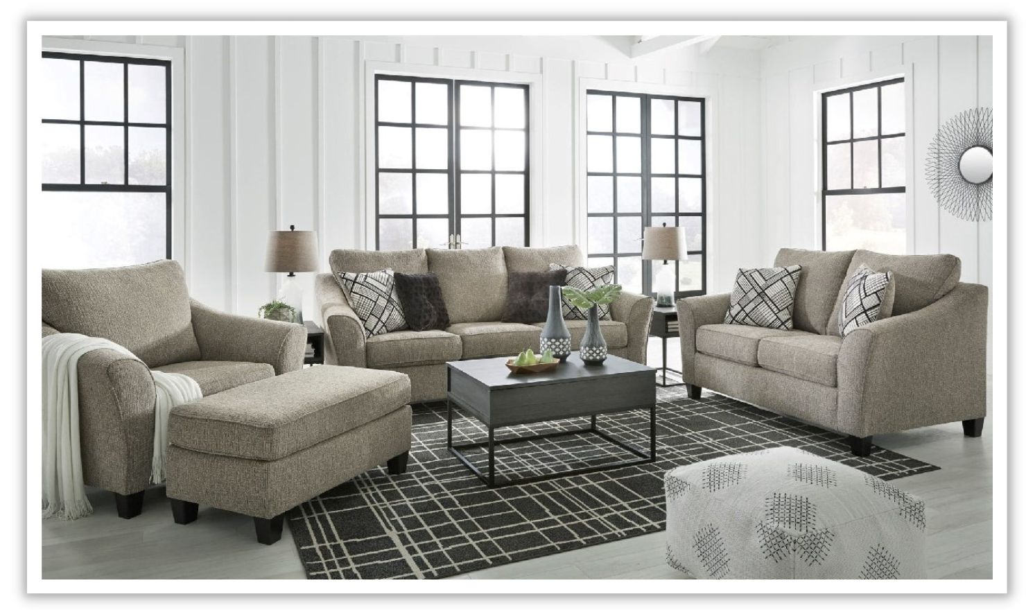 Barnesley Loveseat-Loveseats-Leahyco