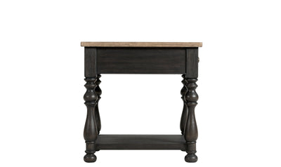 Barrington Two Tone Chairside Table-End Tables-Leahyco