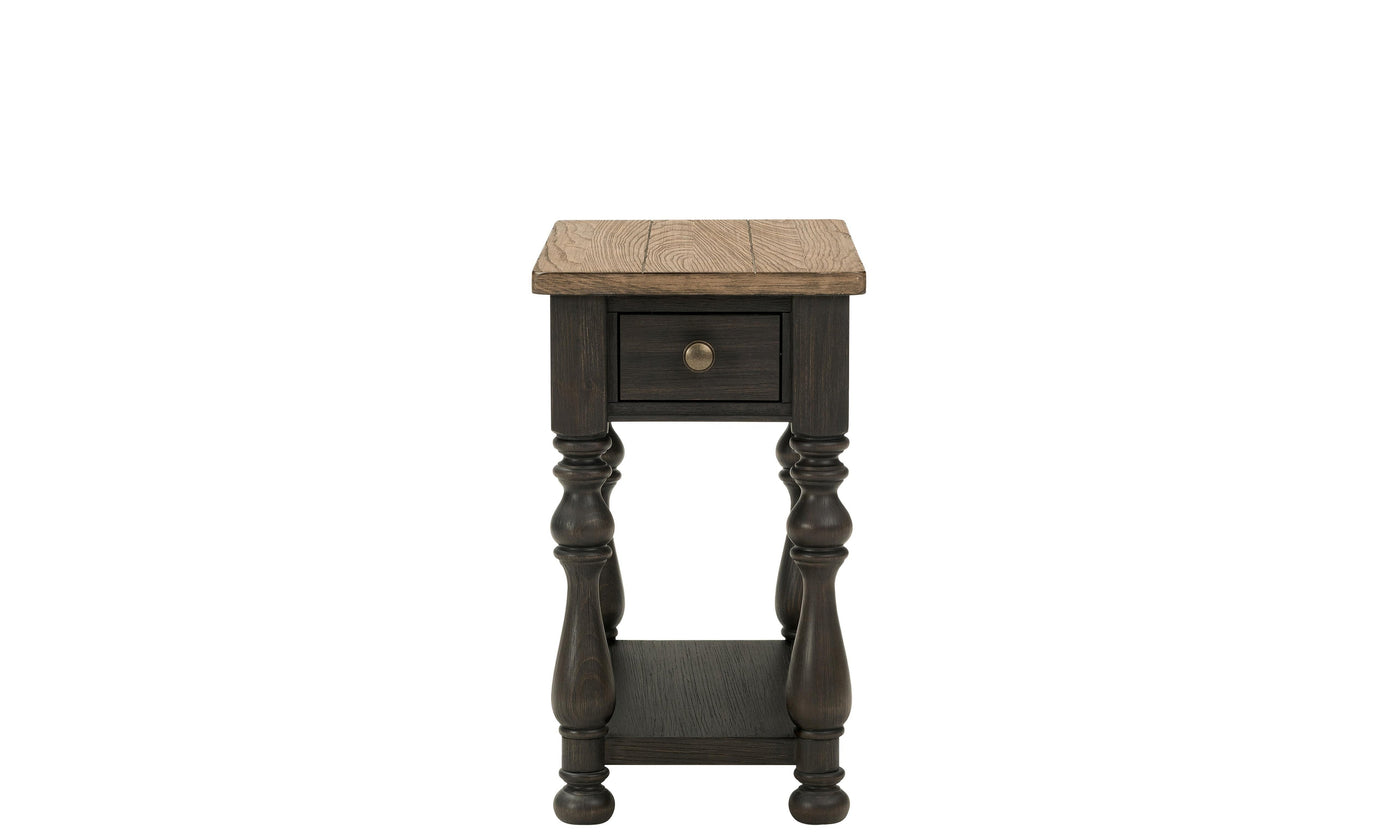 Barrington Two Tone Chairside Table-End Tables-Leahyco