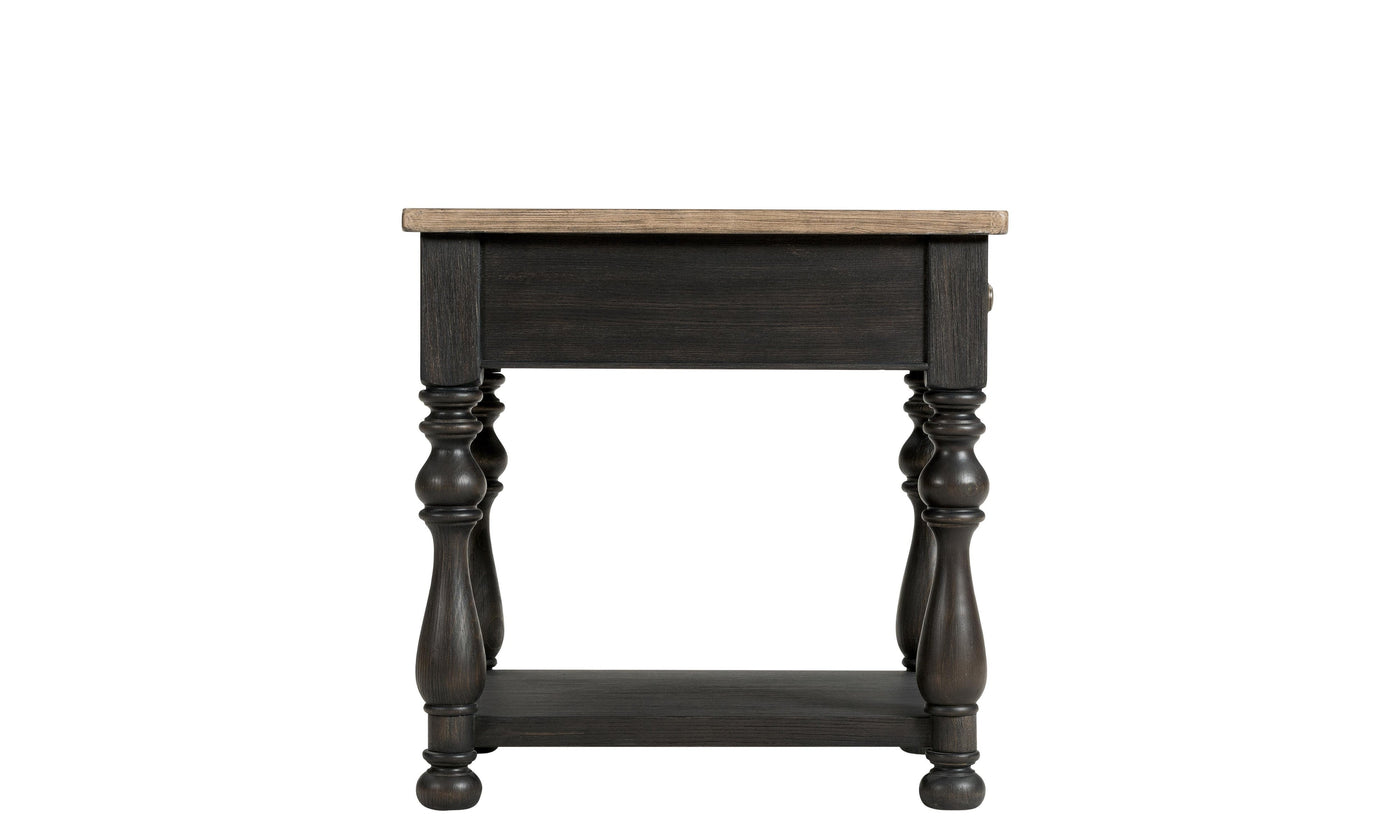 Barrington Two Tone Chairside Table-End Tables-Leahyco