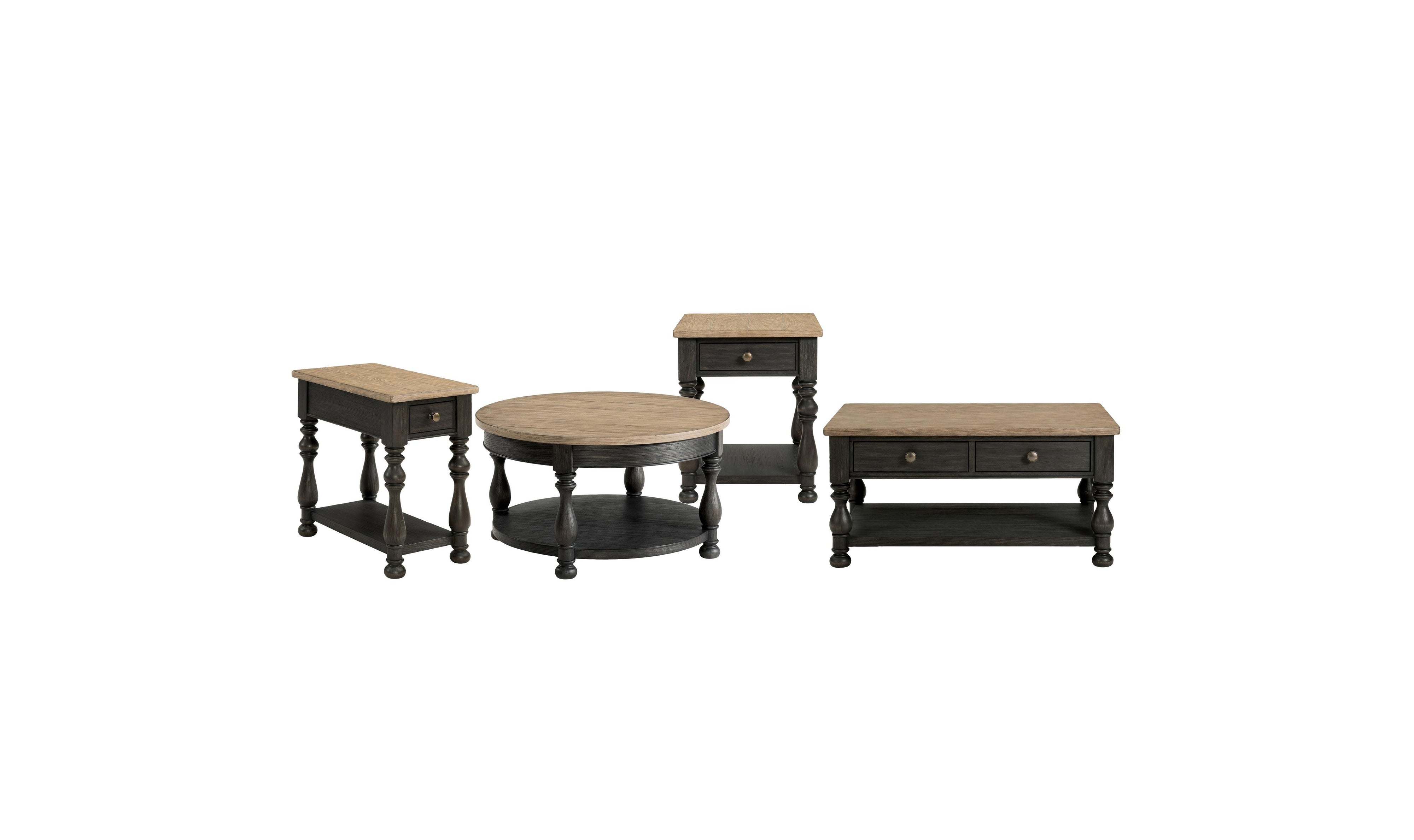 Barrington Two Tone Chairside Table-End Tables-Leahyco