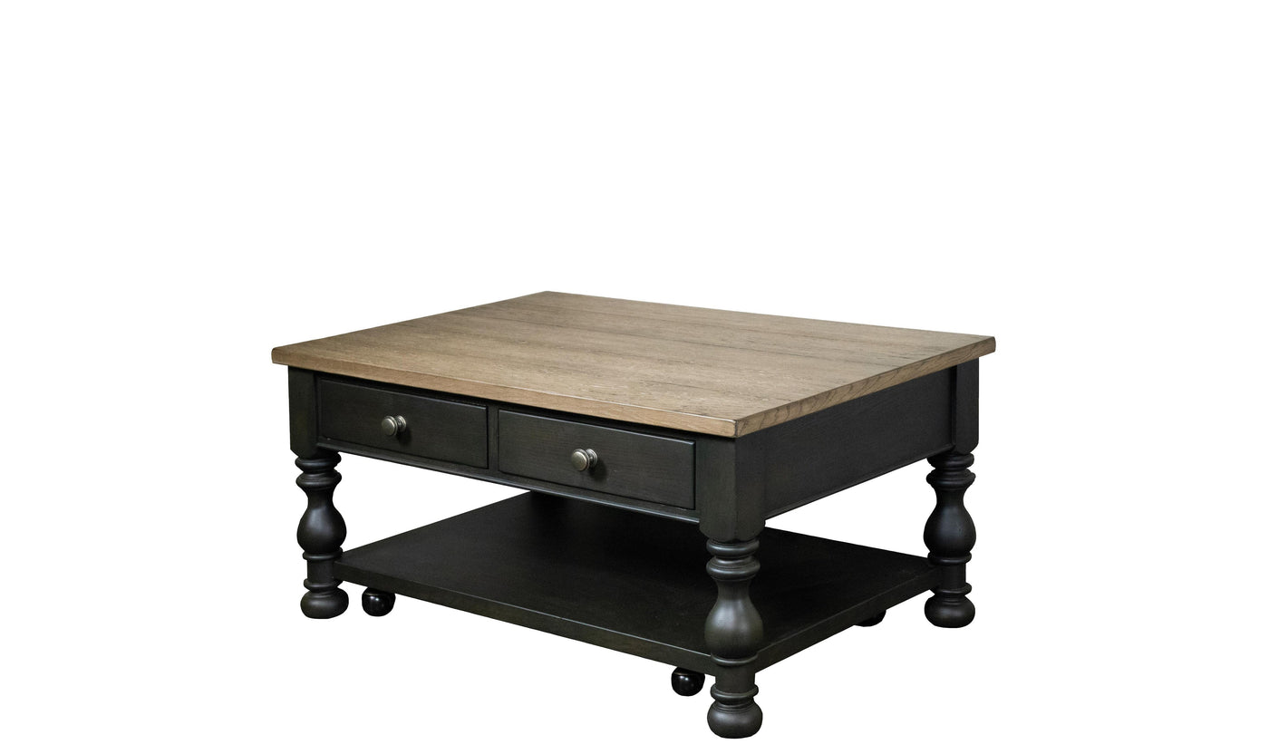 Barrington Two Tone Rectangle Cocktail Table-Coffee Tables-Leahyco