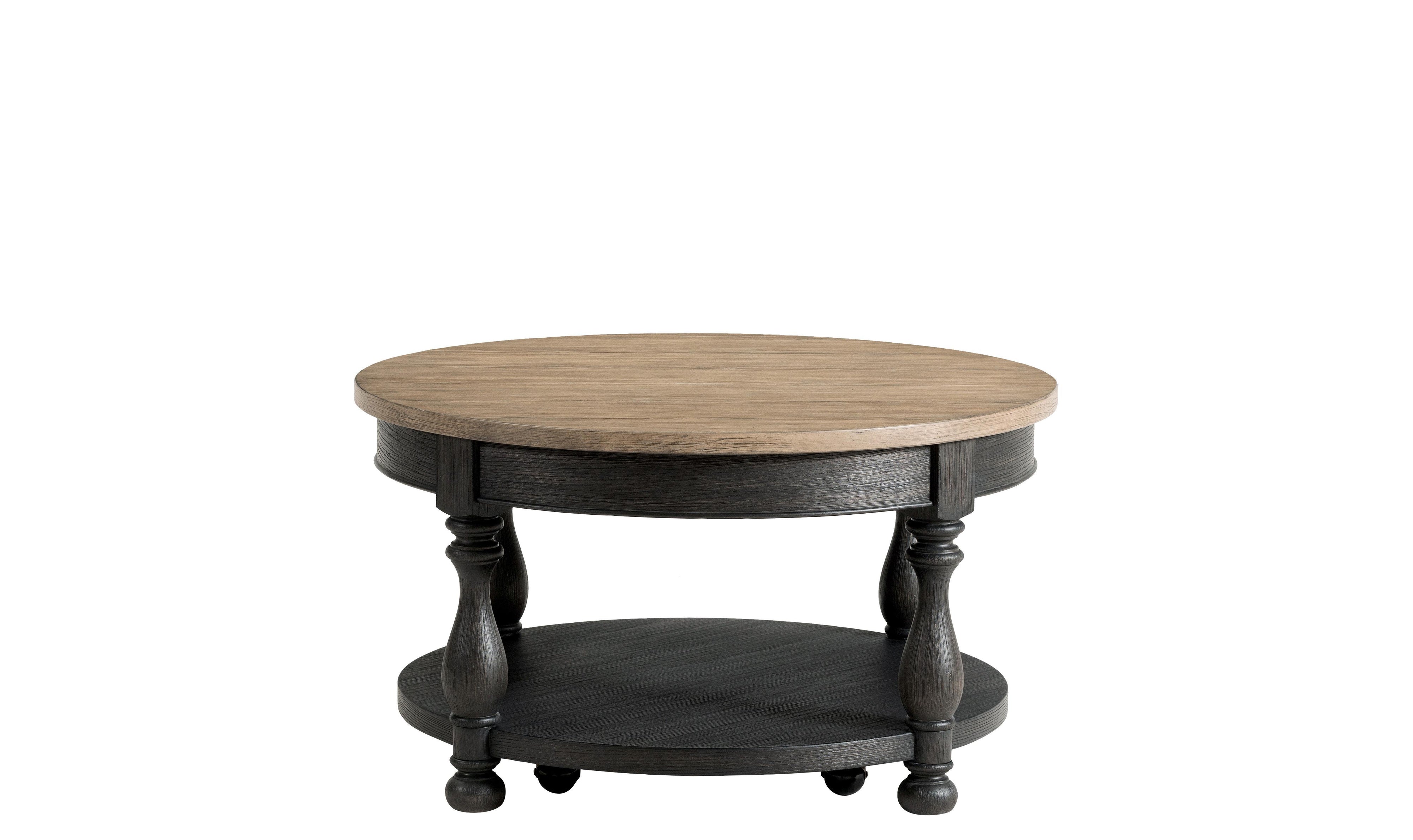 Barrington Two Tone Round Cocktail Table-Coffee Tables-Leahyco