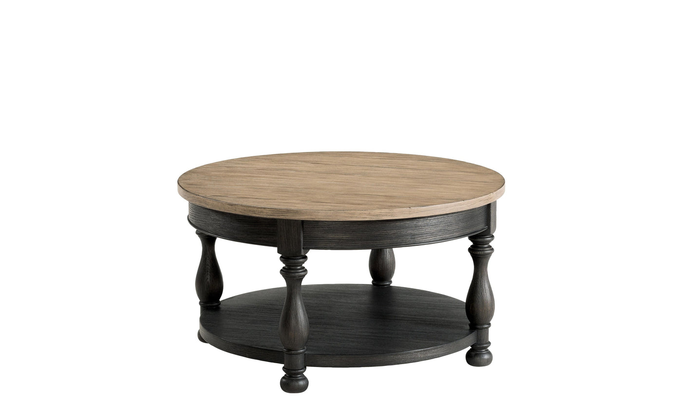 Barrington Two Tone Round Cocktail Table-Coffee Tables-Leahyco