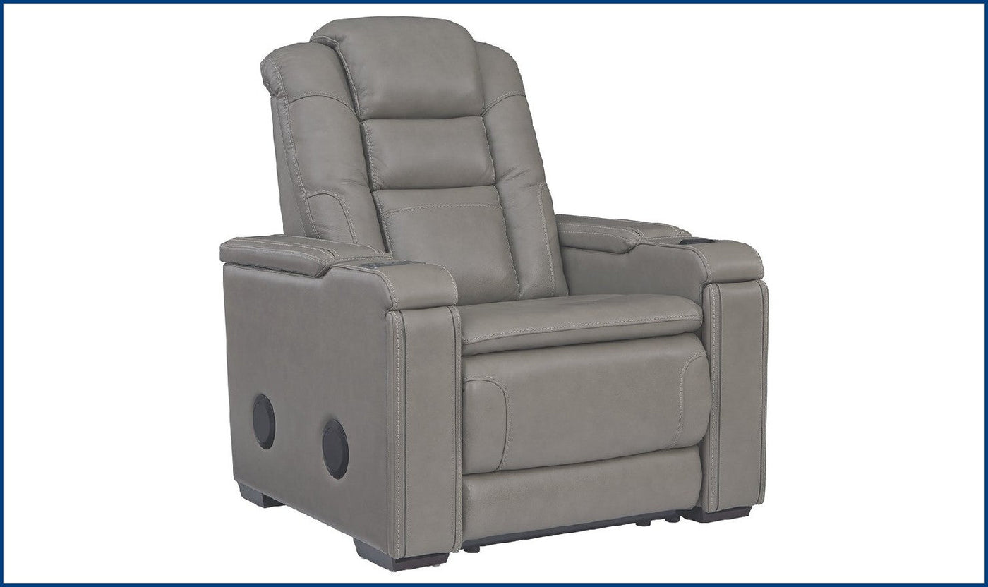 Boerna Power-Reclining Chair with Adjustable Headrest-Recliner Chairs-Leahyco