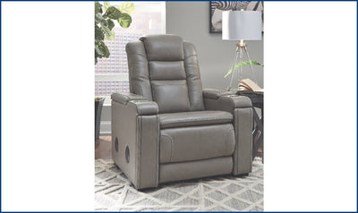 Boerna Power-Reclining Chair with Adjustable Headrest-Recliner Chairs-Leahyco