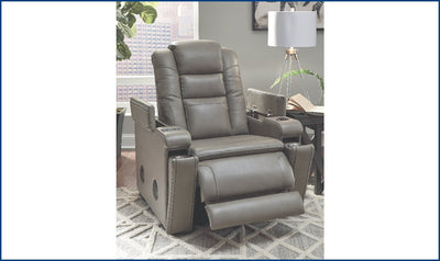 Boerna Power-Reclining Chair with Adjustable Headrest-Recliner Chairs-Leahyco