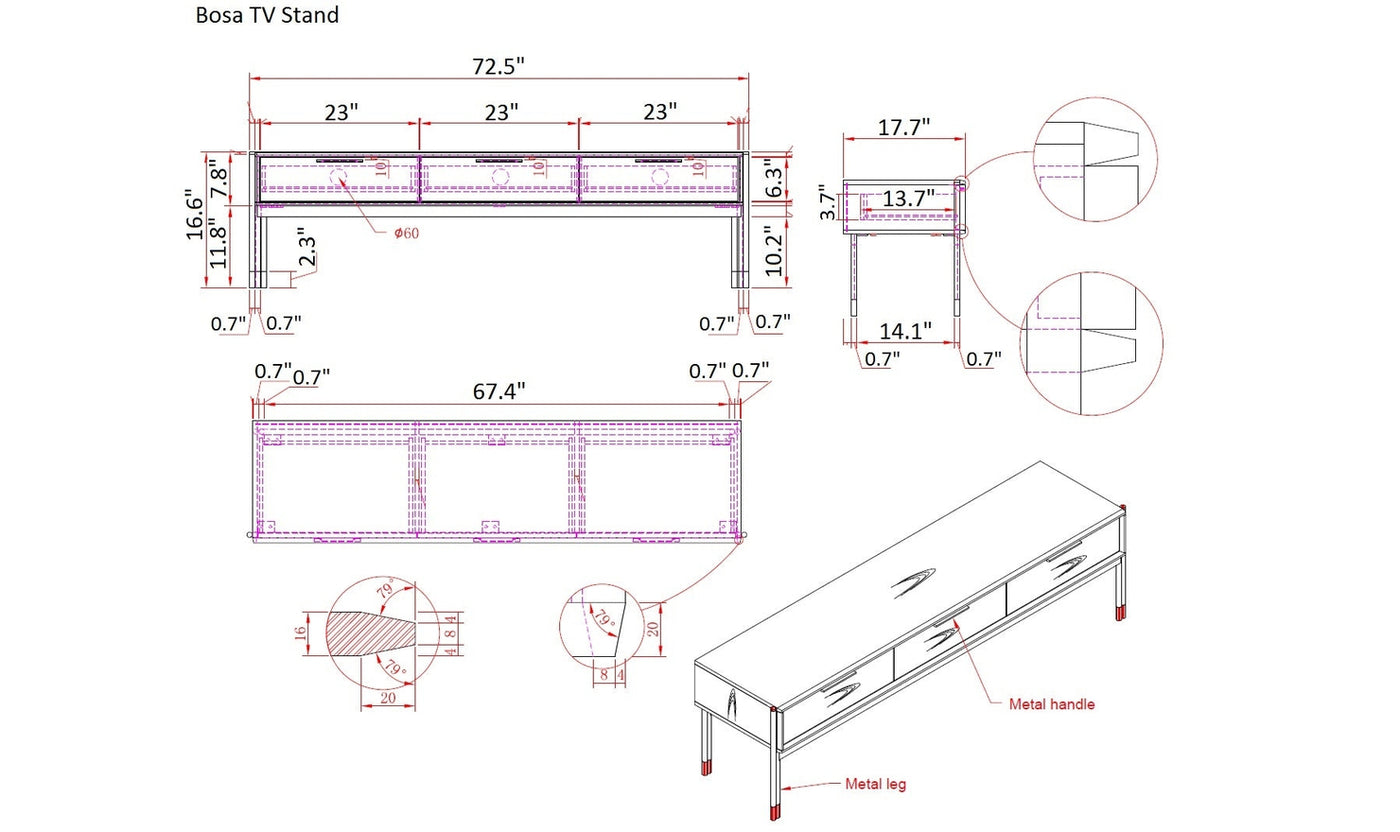 Bosa TV Stand-Tv Stands-Leahyco