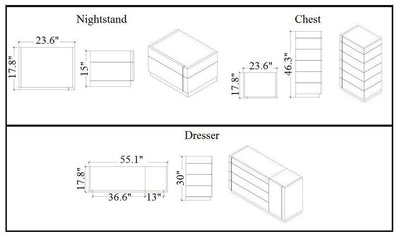 Braga Nightstand-Nightstands-Leahyco