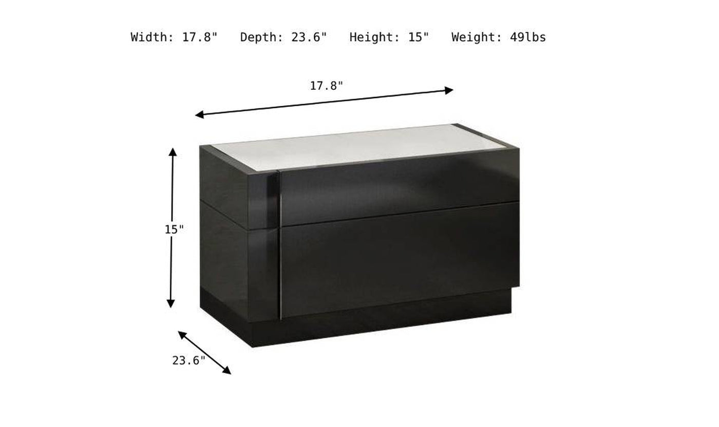 Braga Nightstand-Nightstands-Leahyco