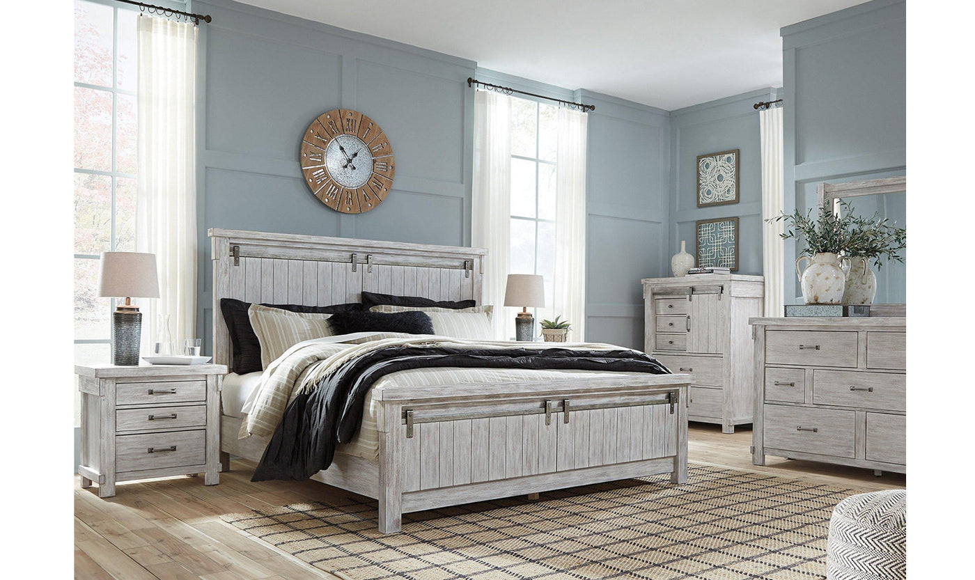 Brashland Whitewash Bedroom Set-Bedroom Sets-Leahyco